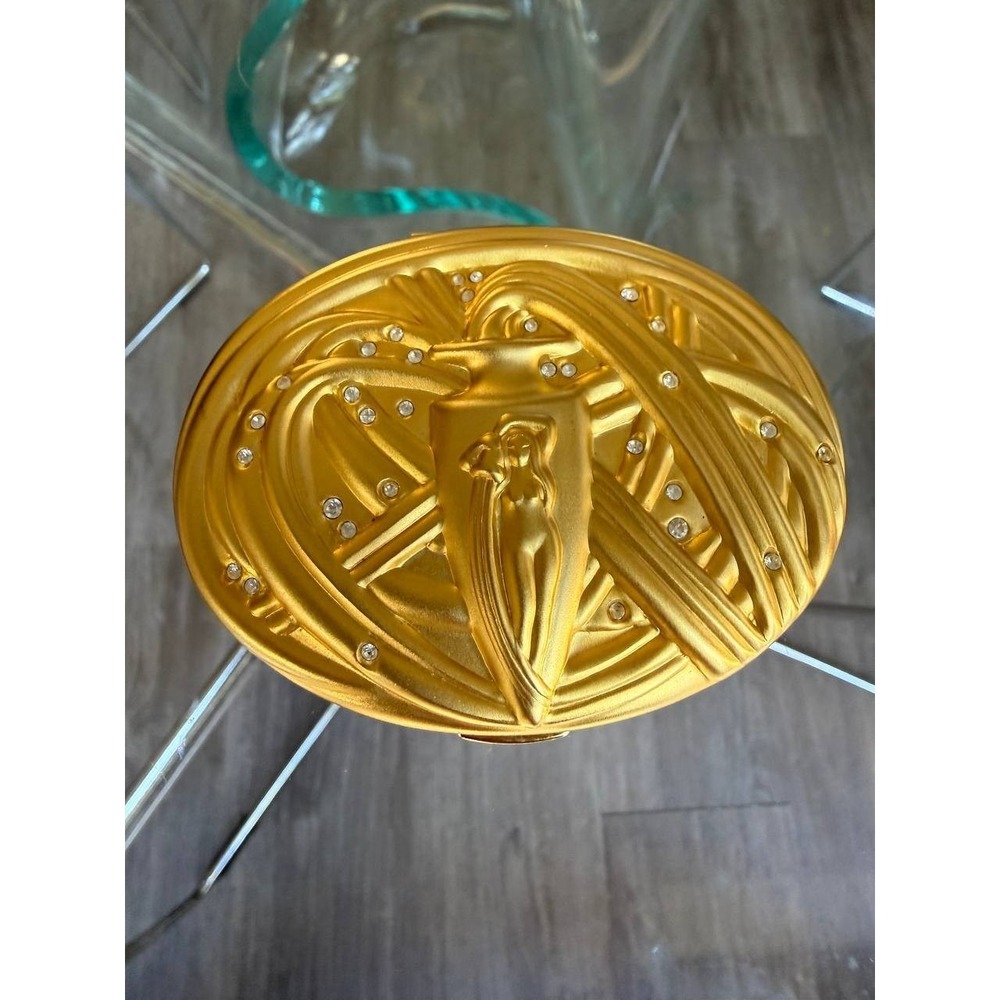 Estee Lauder Golden Aquarius Compact Lucidity Powder Vintage Zodiac Gold